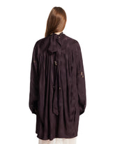 Purple Silk Dress with Crystal Embellishments | PDP | Antonia