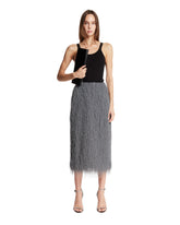 Gray Fringed Skirt | PDP | Antonia