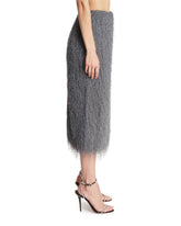 Gray Fringed Skirt | PDP | Antonia