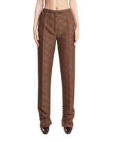 Brown Jacquard Pants | PDP | Antonia
