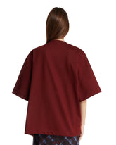 Burgundy Draped T-Shirt | PDP | Antonia