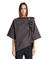 Gray Draped T-Shirt | PDP | Antonia