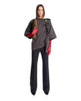 Gray Draped T-Shirt | PDP | Antonia