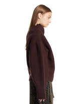 Burgundy Oversized Wool Sweater | PDP | Antonia