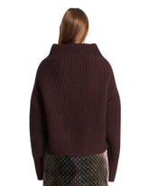 Burgundy Oversized Wool Sweater | PDP | Antonia