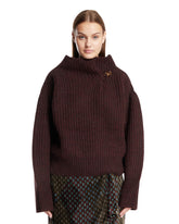 Burgundy Oversized Wool Sweater | PDP | Antonia