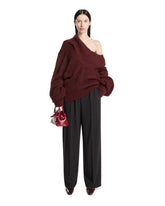 Maglione Oversize In Mohair Marrone | PDP | Antonia