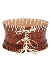 Light Brown Leather Corset Belt | DRIES VAN NOTEN | All | Antonia