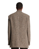 Beige Wool Double-Breasted Blazer | PDP | Antonia