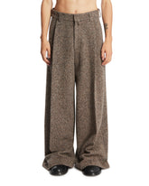 Pantaloni Ampi In Lana Marrone | PDP | Antonia