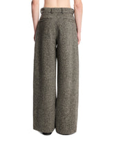 Gray Wide-Leg Wool Trousers | PDP | Antonia