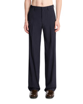 Gray Wide-Leg Wool Trousers | PDP | Antonia