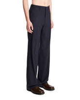 Gray Wide-Leg Wool Trousers | PDP | Antonia