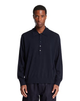 Blue Long-Sleeve Polo | PDP | Antonia