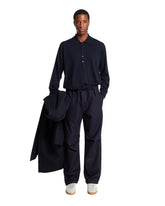 Blue Long-Sleeve Polo | PDP | Antonia