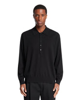 Black Long-Sleeve Polo | PDP | Antonia