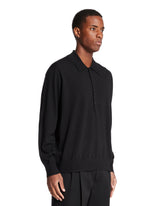Black Long-Sleeve Polo | PDP | Antonia