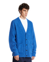Blue Alpaca and Wool Cardigan | PDP | Antonia