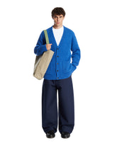 Blue Alpaca and Wool Cardigan | PDP | Antonia