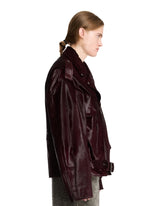 Purple Leather Biker Jacket | PDP | Antonia