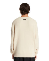 Beige Wool Henley Sweater | PDP | Antonia