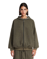 Green Zip-Up Sweatshirt | PDP | Antonia