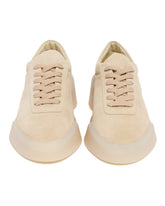 Beige Suede Aerobic Sneakers | PDP | Antonia