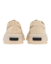 Beige Suede Aerobic Sneakers | PDP | Antonia
