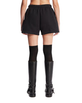 Black Cotton Logo Shorts | PDP | Antonia