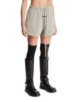 Gray Cotton Logo Shorts | PDP | Antonia