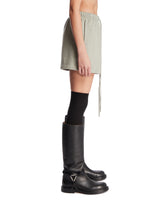 Gray Cotton Logo Shorts | PDP | Antonia