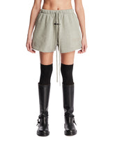 Gray Cotton Logo Shorts | PDP | Antonia