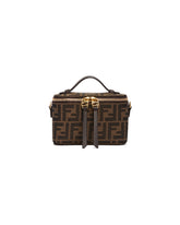 Brown Mini FF Jacquard Vanity Bag | PDP | Antonia