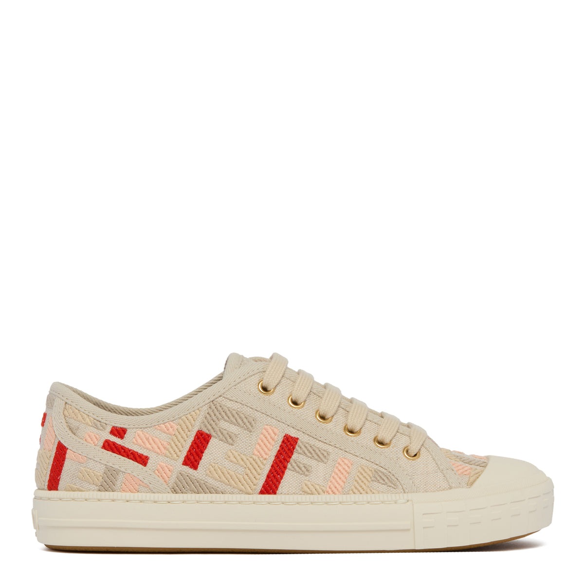 Beige Low-Top Sneakers FENDI Antonia