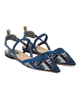 Blue Colibri Lite Slingback Flat | PDP | Antonia