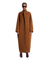 Brown Yves Wool Cocoon Coat | PDP | Antonia