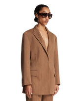 Brown Malina Wool Blazer | PDP | Antonia