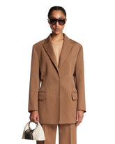 Brown Malina Wool Blazer | PDP | Antonia