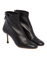 Black R1B830 Leather Ankle Boots | PDP | Antonia