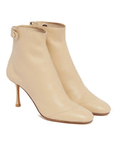 Beige R1B830 Leather Ankle Boots | PDP | Antonia