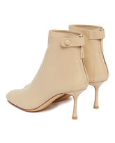 Beige R1B830 Leather Ankle Boots | PDP | Antonia