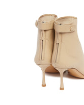Beige R1B830 Leather Ankle Boots | PDP | Antonia