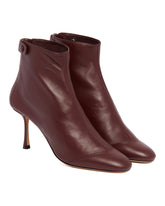 Burgundy R1B830 Leather Ankle Boots | PDP | Antonia
