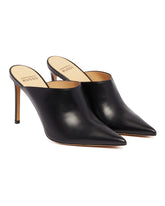 Mules R1P1008 In Pelle Nere | PDP | Antonia