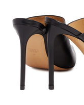 Black R1P1008 Leather Mules | PDP | Antonia