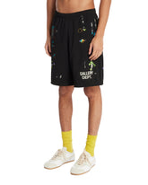Black Paint-Splatter Shorts | PDP | Antonia