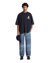 T-Shirt Con Logo 240 Mulberry Street Blu | PDP | Antonia