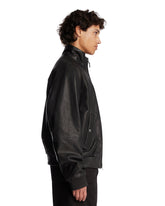 Black Leather Bomber | PDP | Antonia