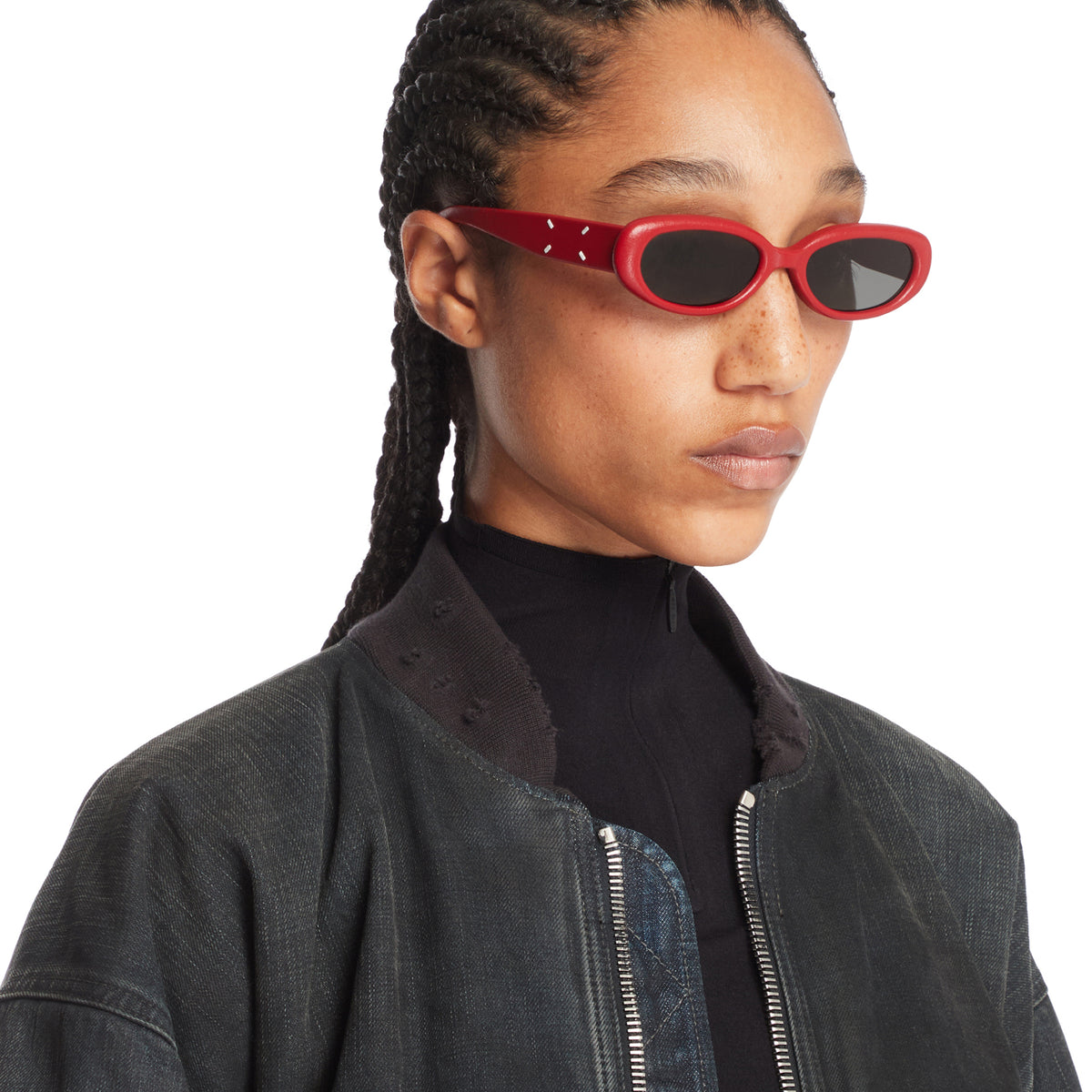 Maison Margiela x Gentle Monster MM206 Leather LR1 Red Sunglasses 