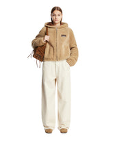 Beige Reversible Shearling Coat | PDP | Antonia
